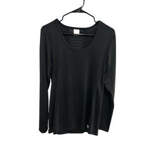 Colosseum Black Long Sleeve Open Back Activewear Top Size XL Sporty Athleisure